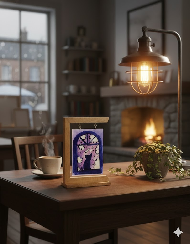 Cat Wooden Pendant - Image 3