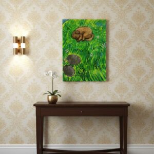 Sleeping Puppy Acrylic Wall Hanging