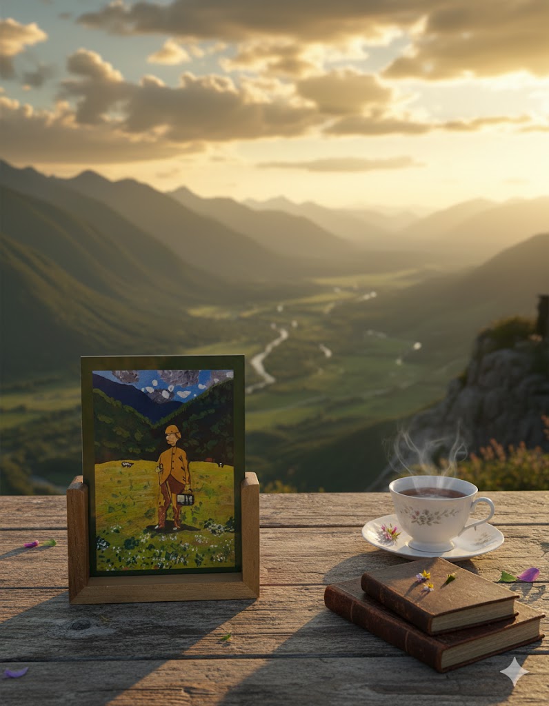 Scenic Man with wooden stand - Image 3