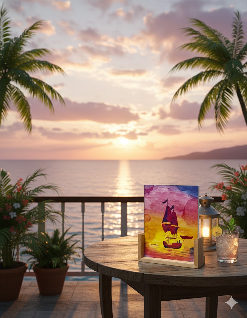 Pirate Ship wooden Stand - Image 3