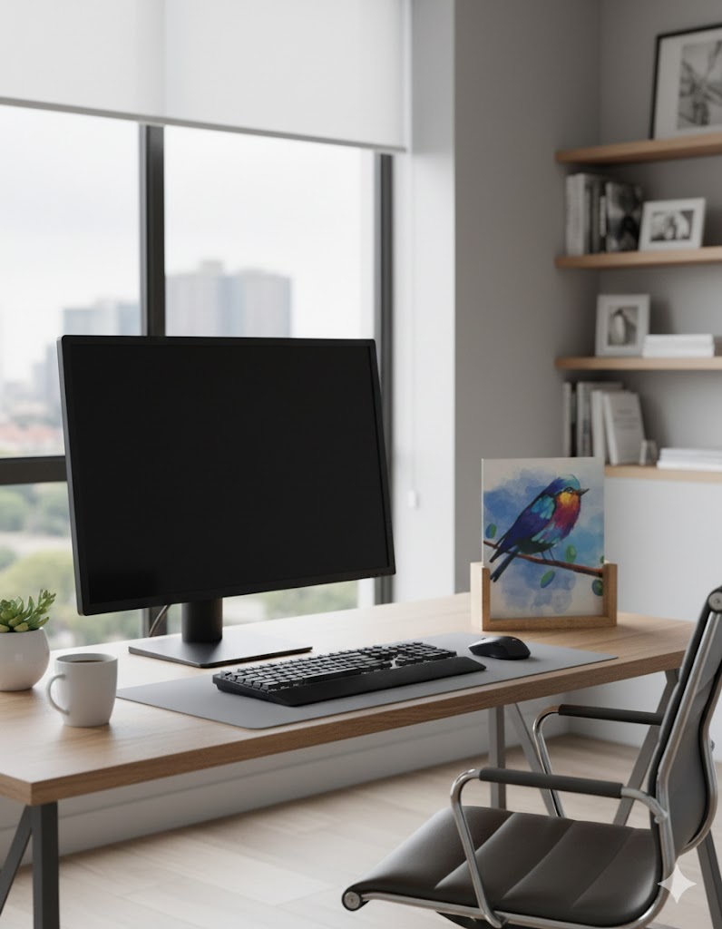 Digital Bird wooden stand