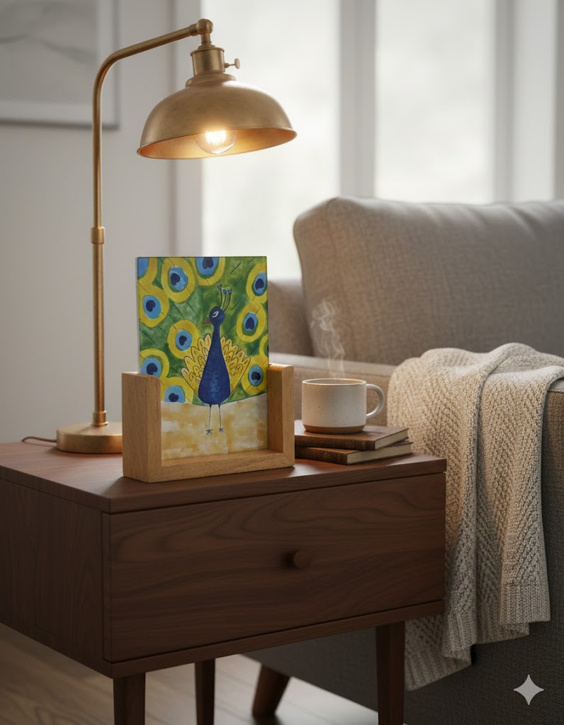 Peacock Wooden Stand