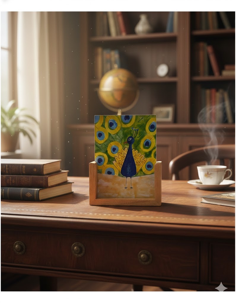 Peacock Wooden Stand - Image 3